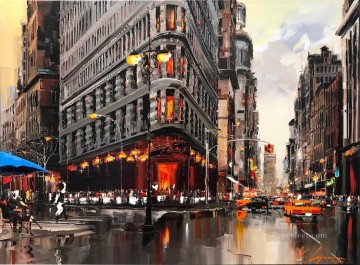 ニューヨーク 3 カル ガジュム テクスチャード加工 Oil Paintings
